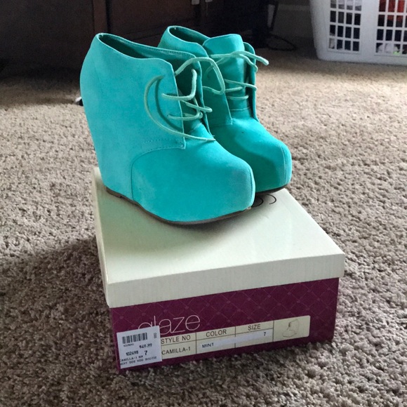 Glaze Shoes - Glaze Camilla-1 Mint Wedges